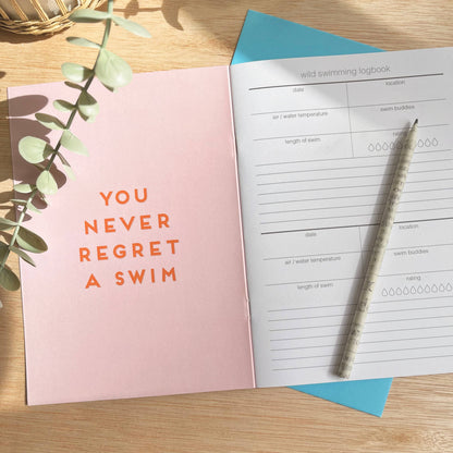 Wild Swimming Logbook Journal Sea Swimmers Beach Inside