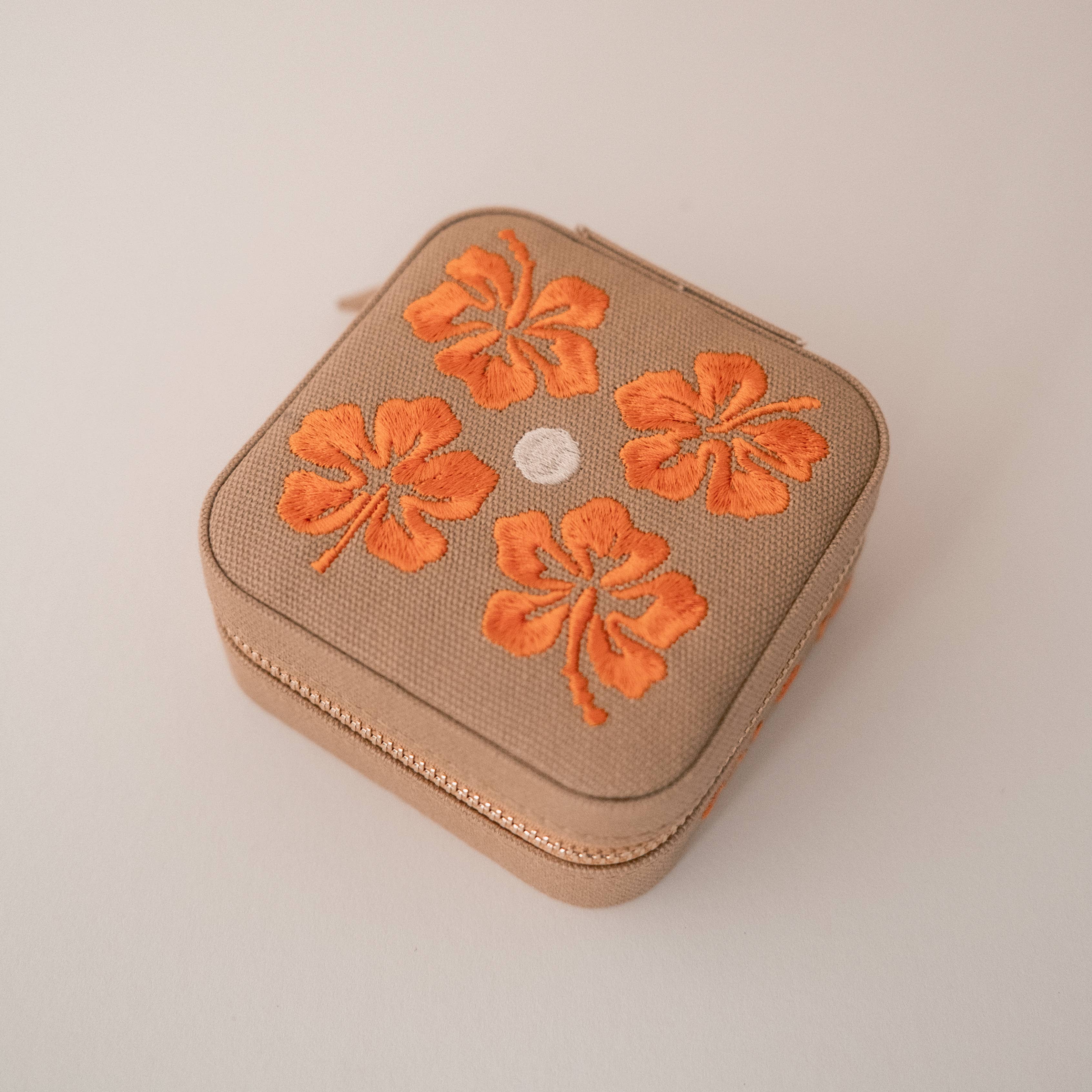 Travel Jewellery Case With Embroidery