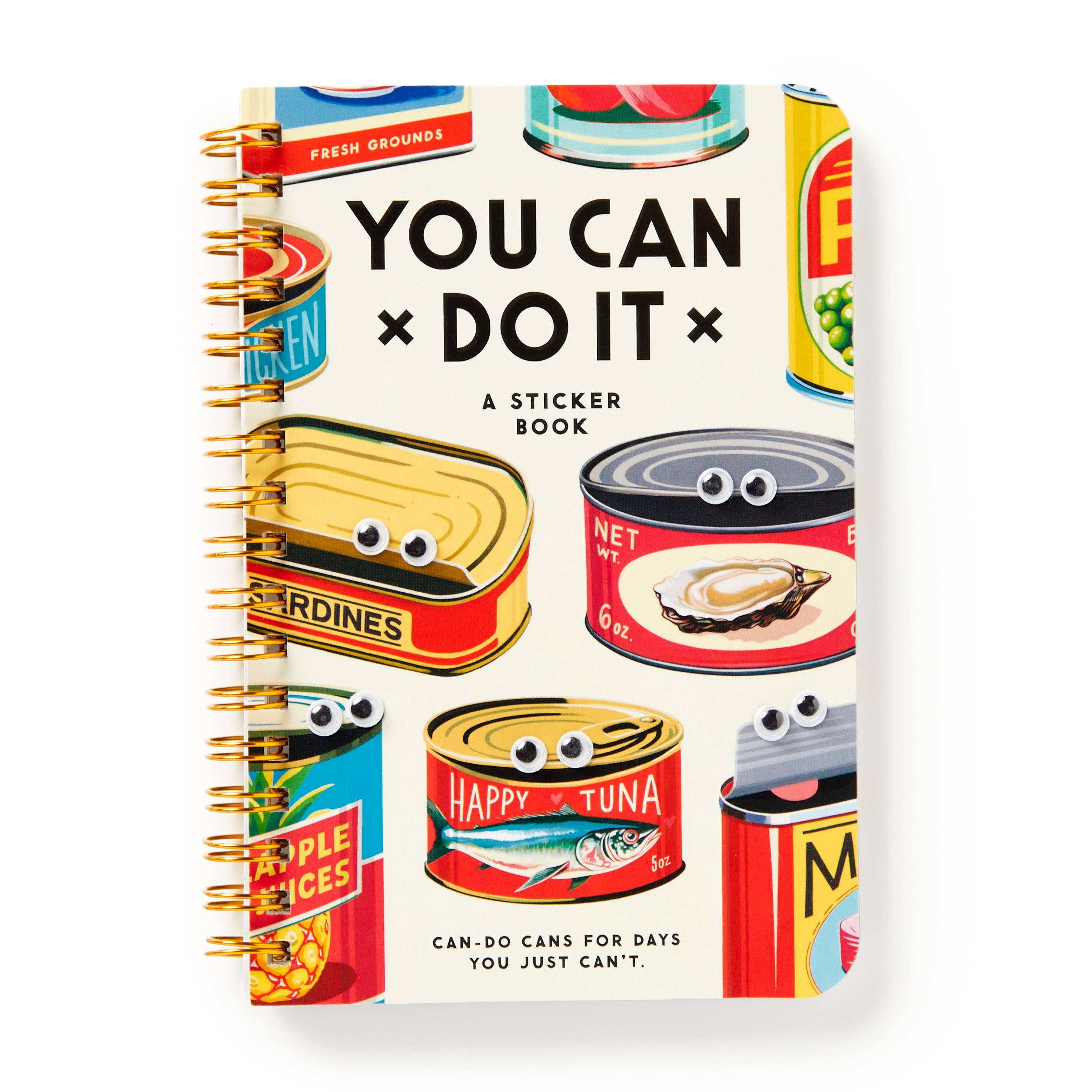 "You Can Do It" - Tin Can & Googly Eyes Sticker Book