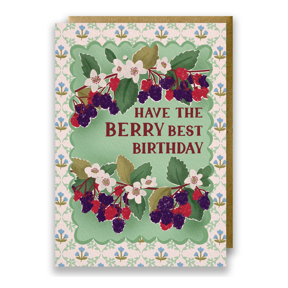 "Have The Berry Best Birthday" Wild Blackberry Birthday Card
