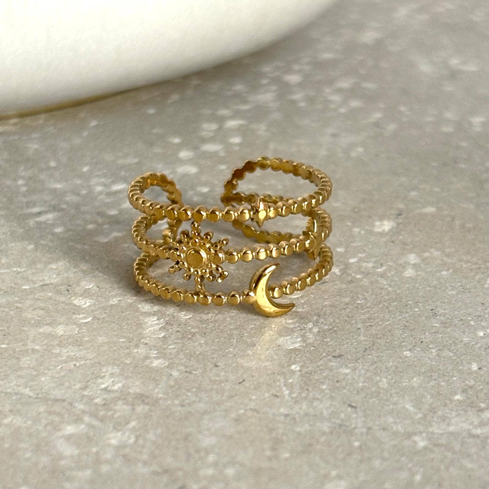 Gold Celestial Adjustable Ring
