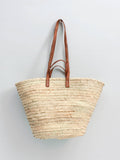 Large Woven Beach Tote Basket Bag