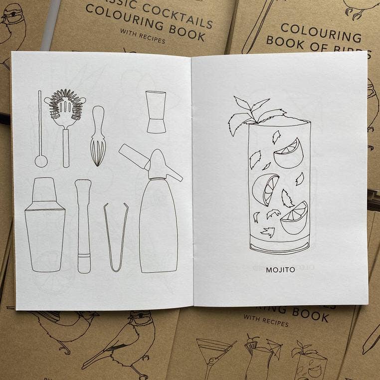 Cocktails Colouring Book