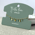 Teardrop and Turquoise Bead Bracelet - PVD Gold Plated