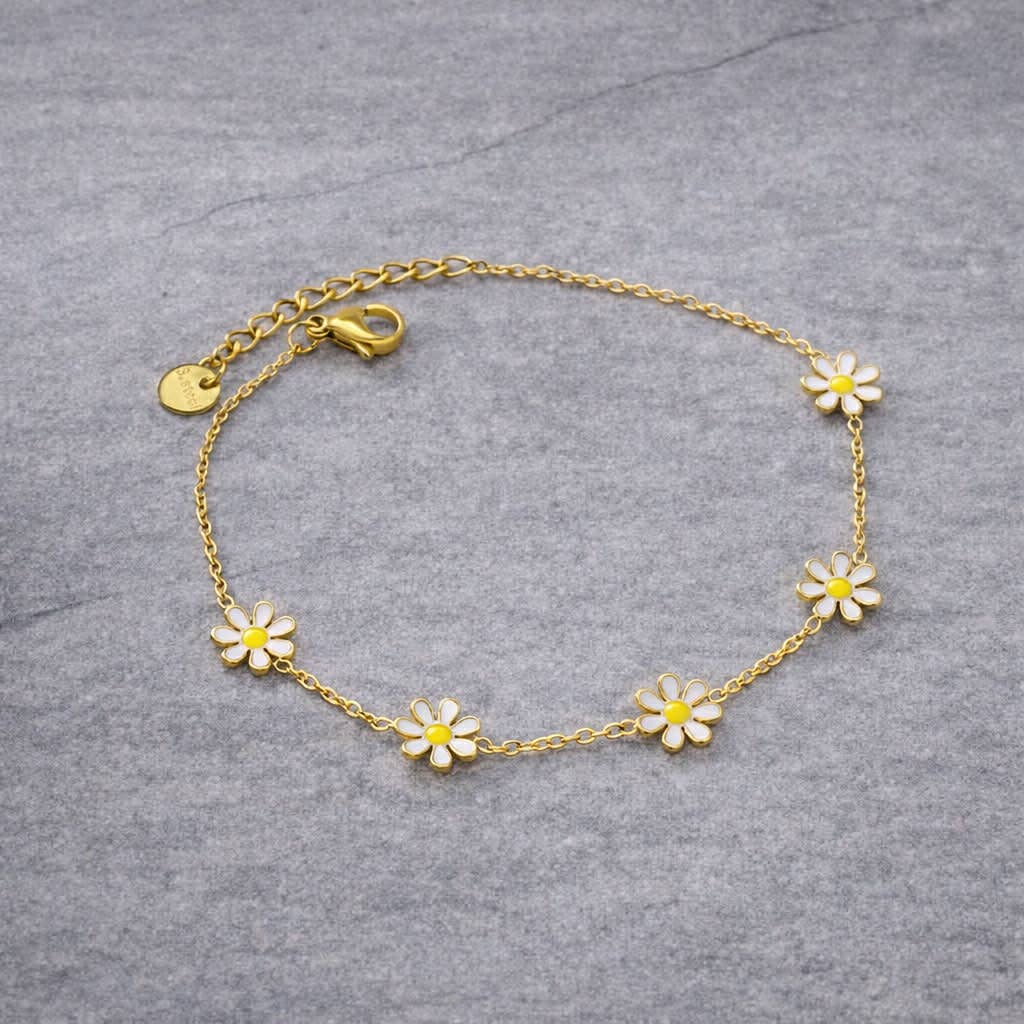 Daisy Bracelet - PVD Gold Plated