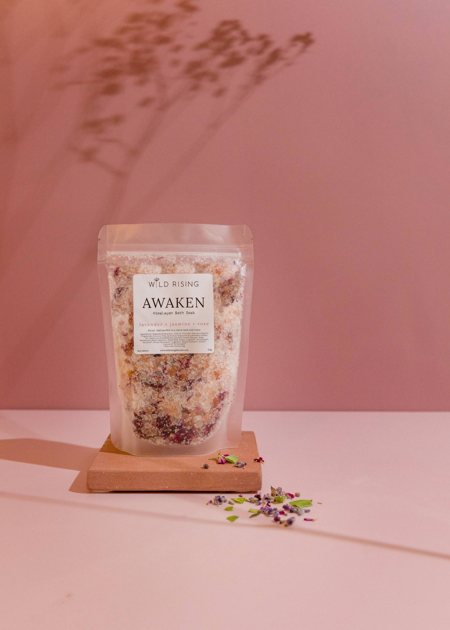 Awaken - Lavender, Jasmine and Rose Bath Salts 125g Pouch