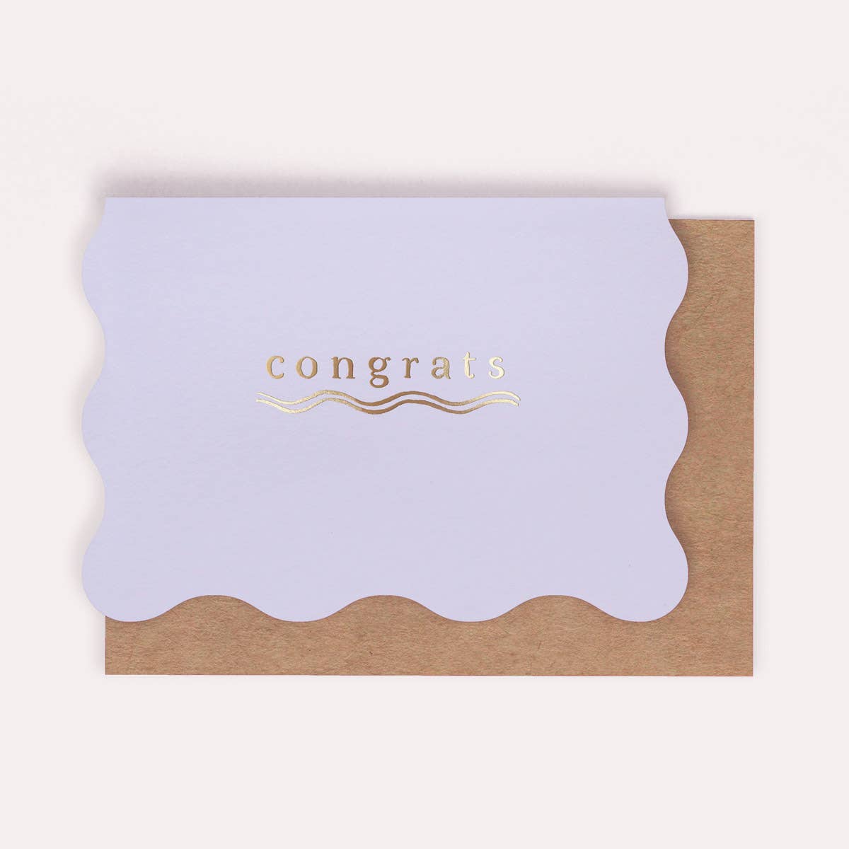 Wavy Congrats Gold Foil Card
