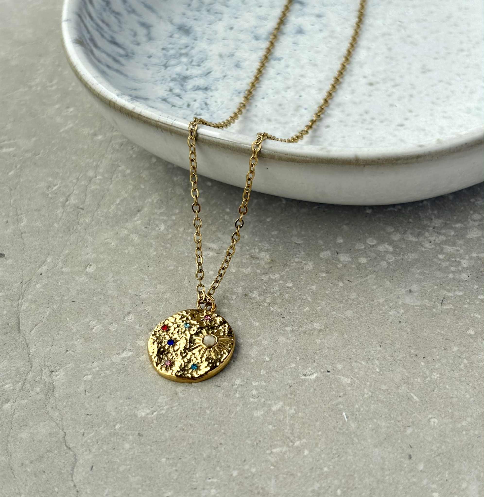 Colourful Celestial Necklace - PVD Gold Plated