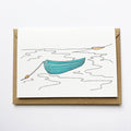 Seaside Boat Greeting Card 