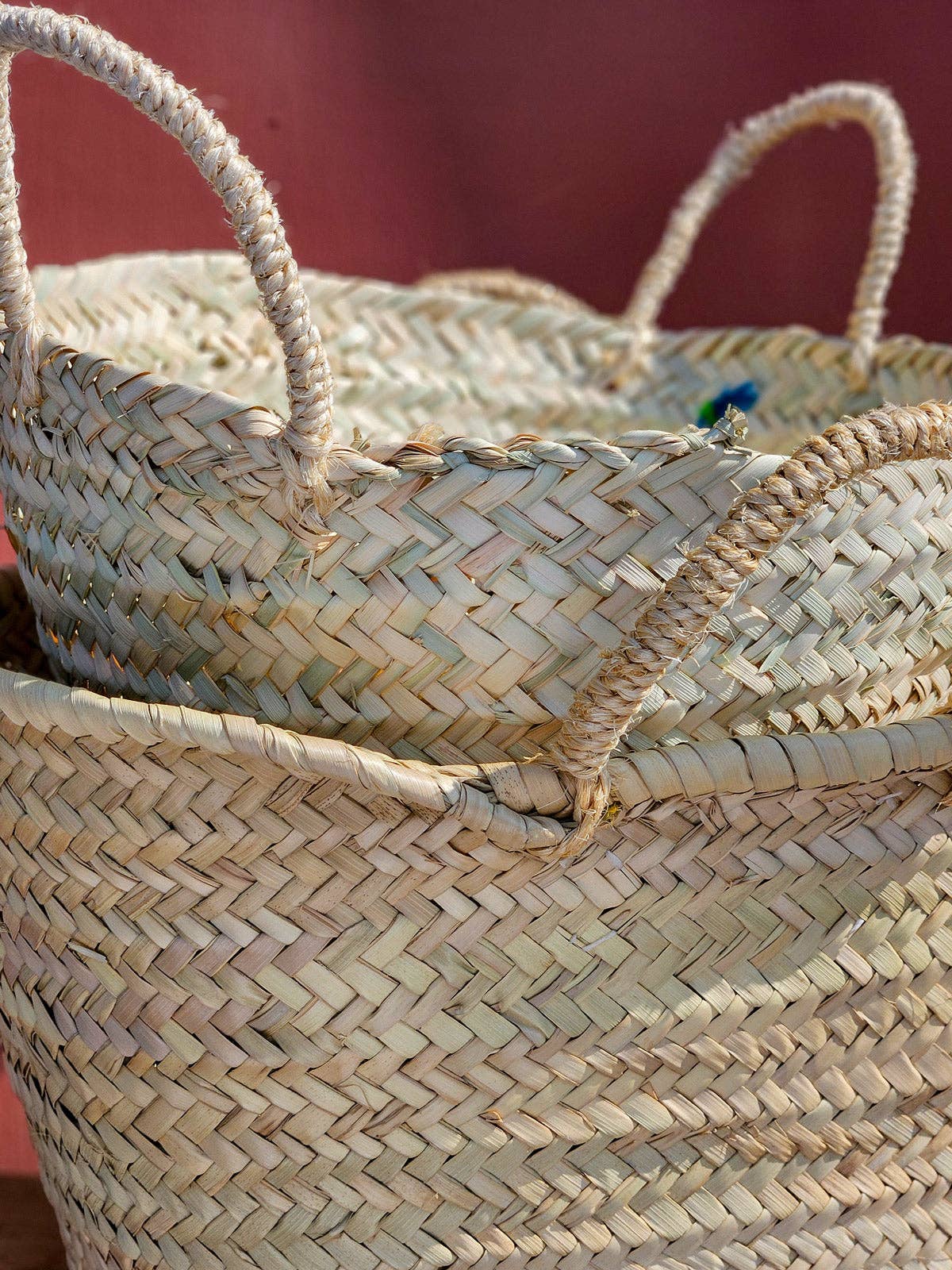 Hand Embroidered Lemons Market Basket