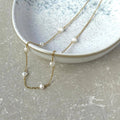 Freshwater Pearl Chain Necklace - PVD Gold Plated