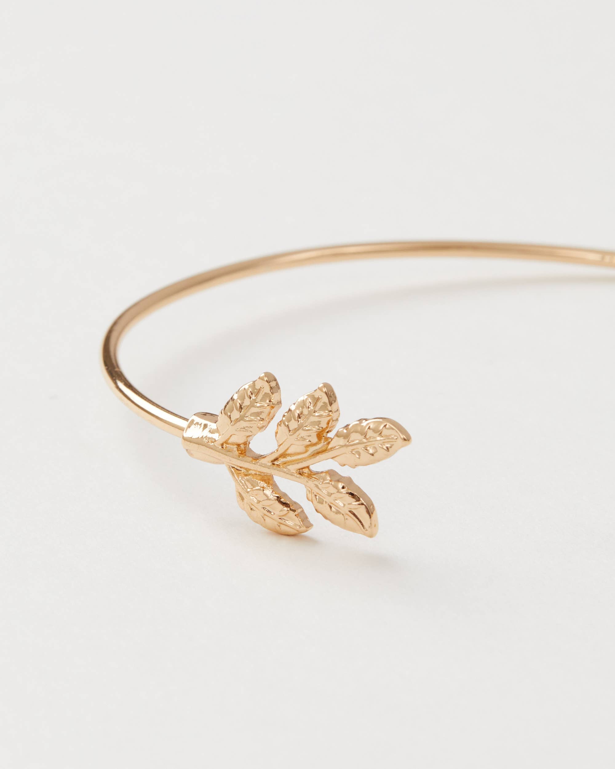 Blue Butterfly & Gold Leaf Bangle