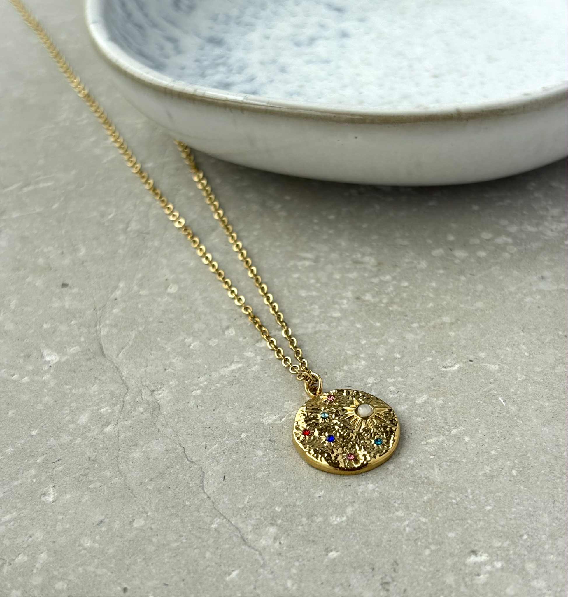 Colourful Celestial Necklace - PVD Gold Plated