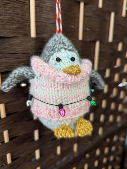 Knitted Penguin Christmas Tree Decoration