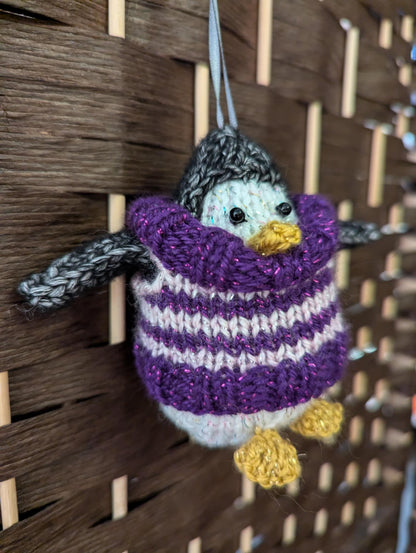 Knitted Penguin Christmas Tree Decoration