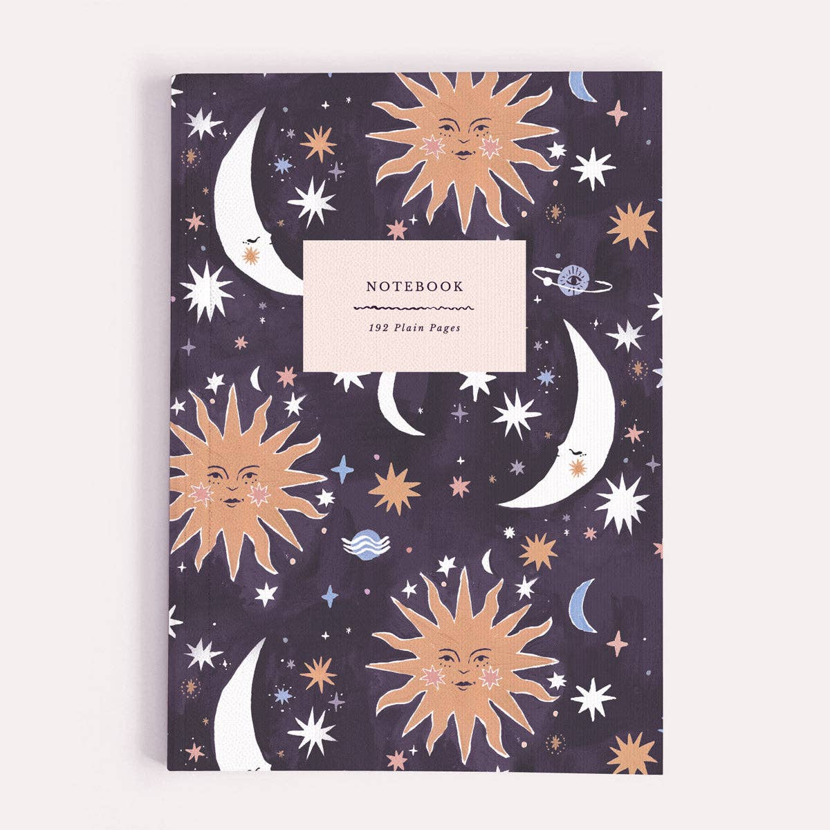 Navy Celestial Moon & Sun Notebook