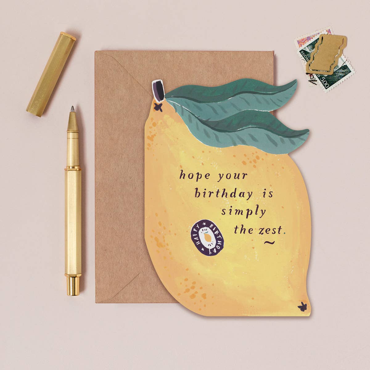 Lemon Shaped Simply the Zest Birthday Card