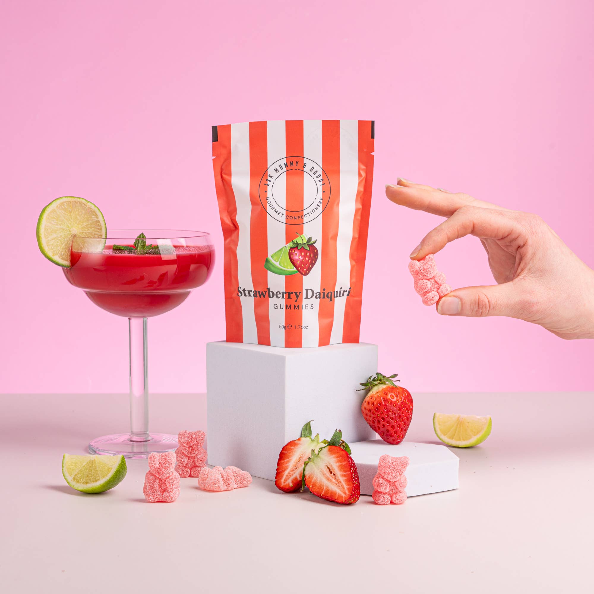 Strawberry Daiquiri Cocktail Flavoured Gummy Sweets