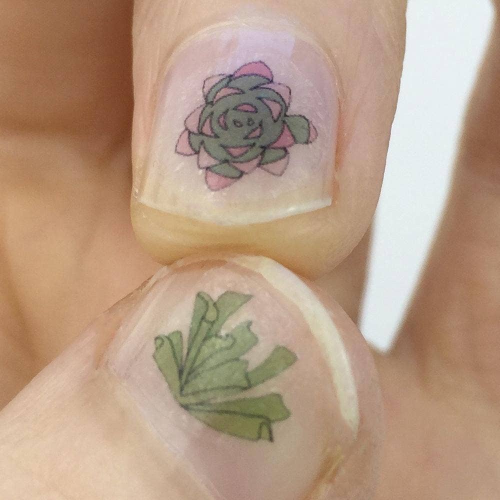 Succulent Nail Art Transfers