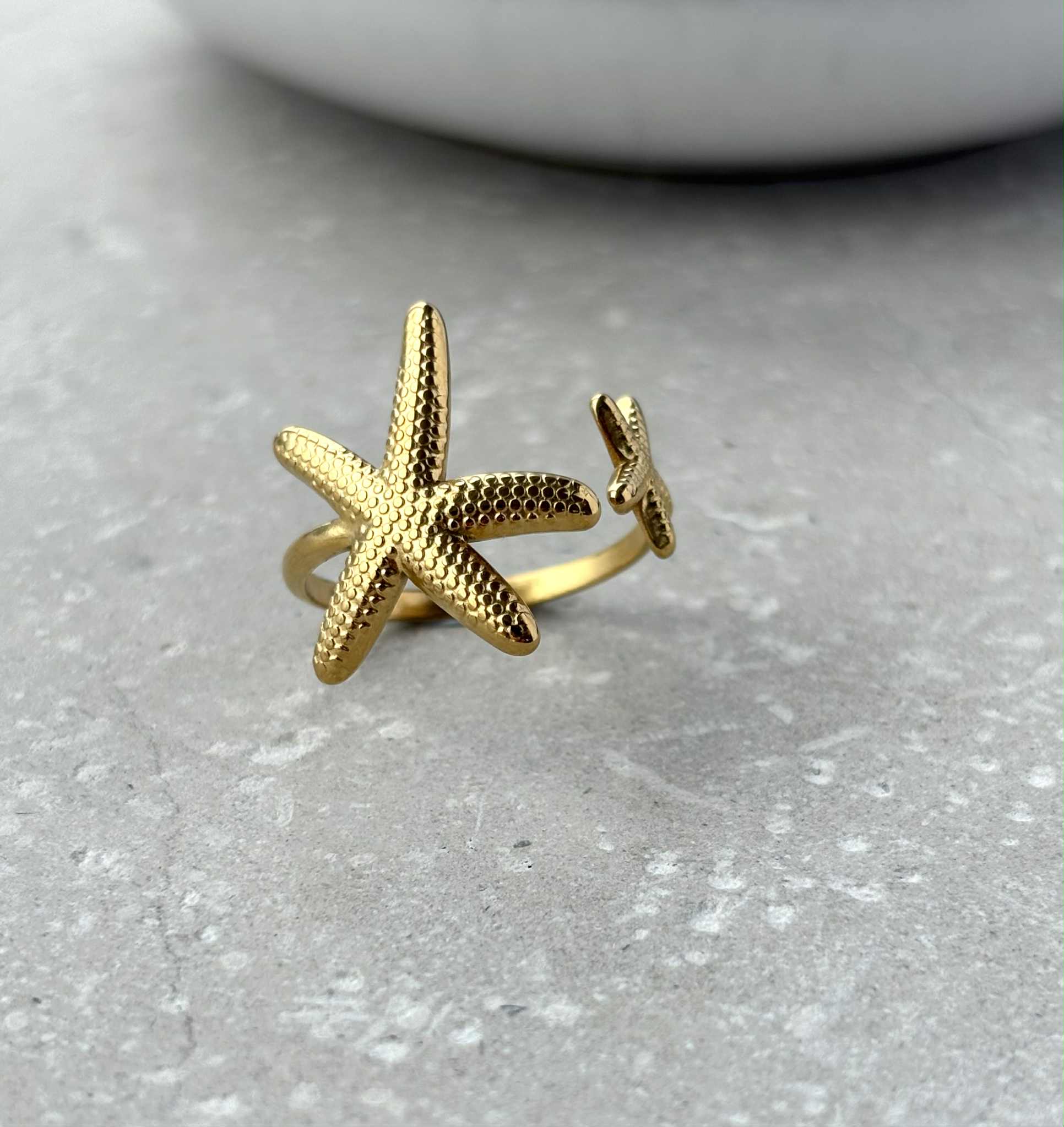 Starfish Adjustable Ring - PVD Gold Plated
