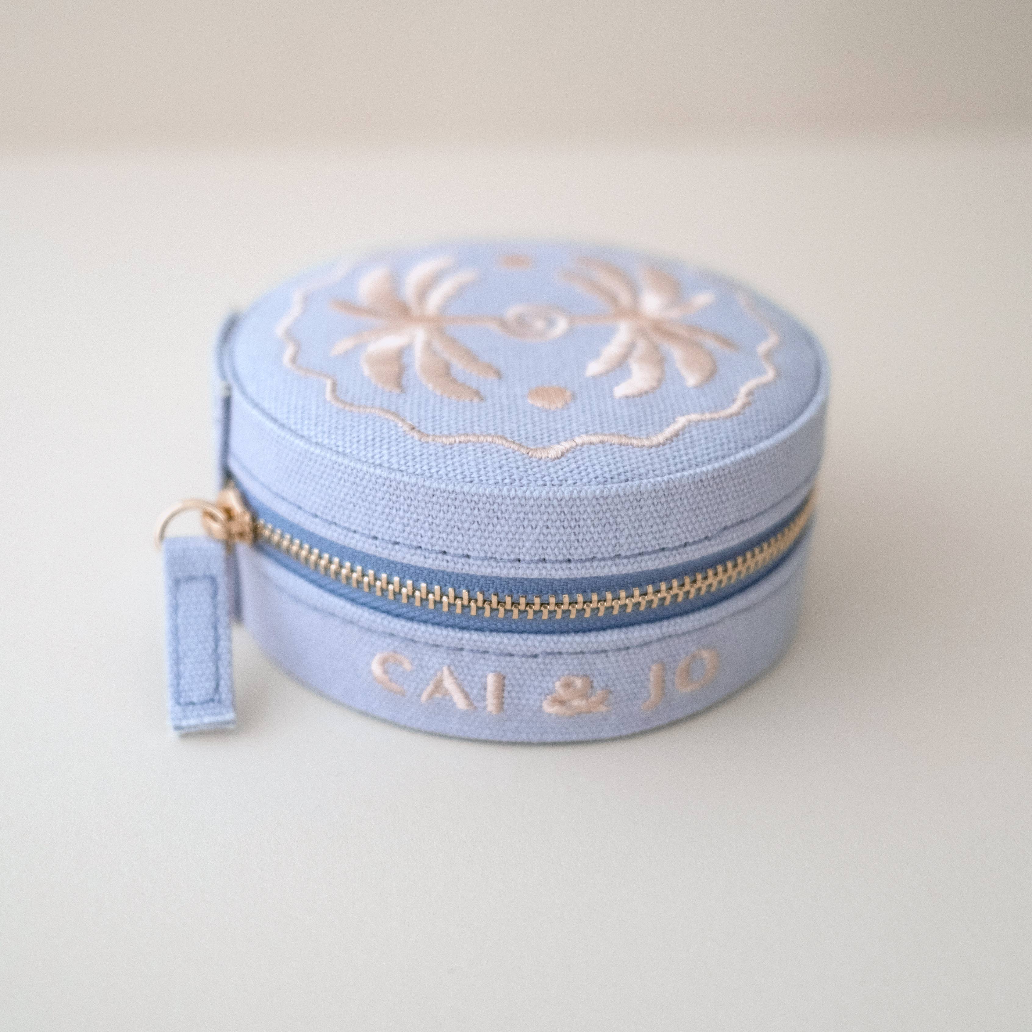 Travel Jewellery Case With Embroidery