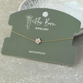 Pink Zirconia Flower Bracelet - PVD Gold Plated